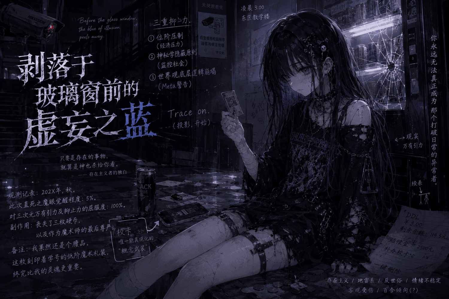 剥落于玻璃窗前的虚妄之蓝